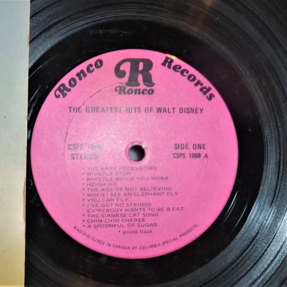 Ronco Presents The GREATEST Walt DISNEY Vinyl LP Record 24 Songs As On TV - Picture 2 of 3